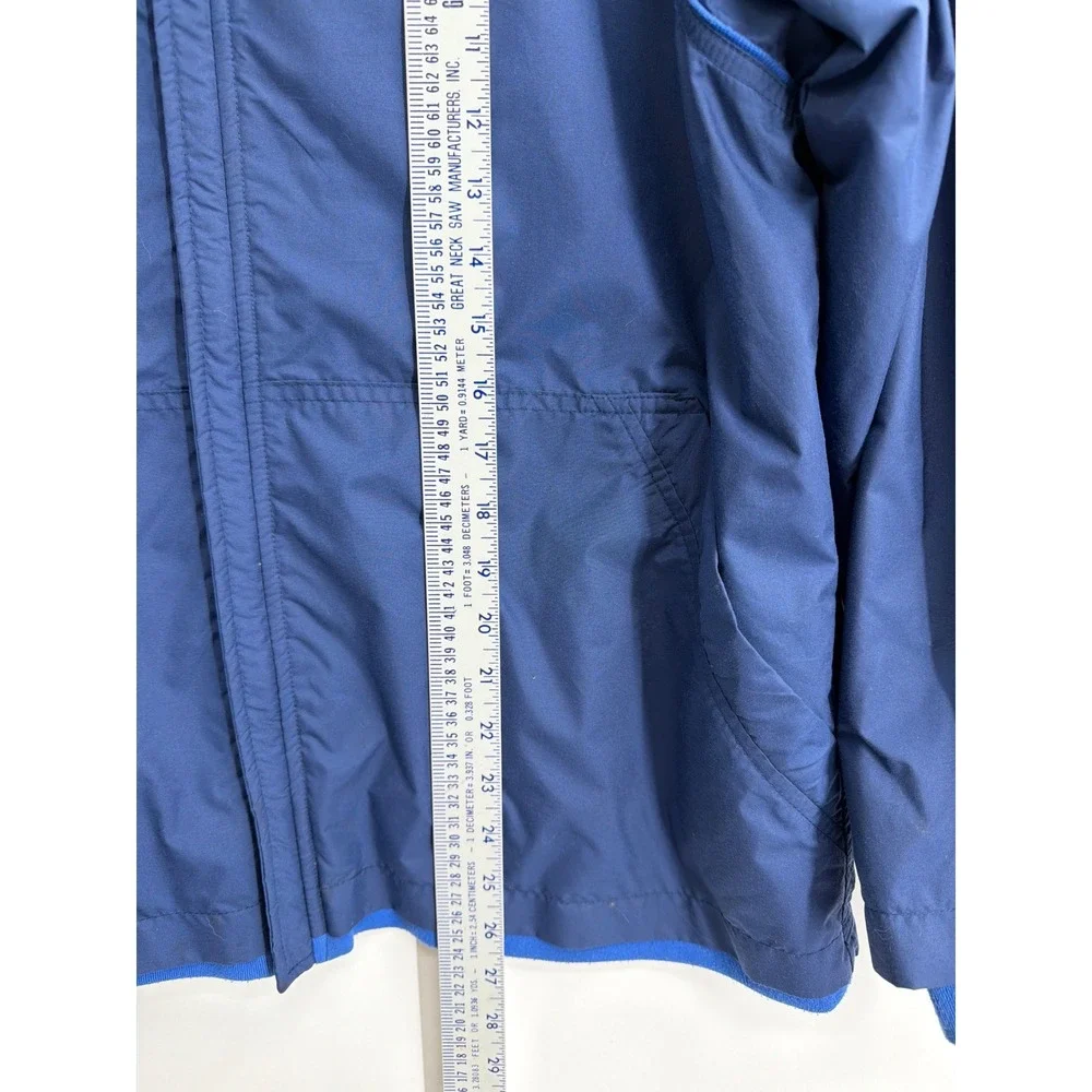 Nike Womens XL Blue Full Zip Windbreaker‎ Jacket Jersey Lined Lightweight Pocket